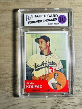 Sandy Koufax 1963 Topps #210 Novelty Baseball Card. LA Dodgers.
